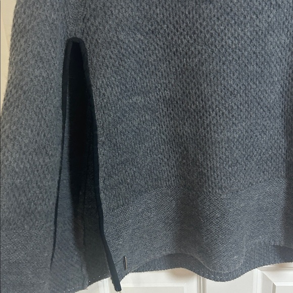 Ralph Lauren Mock Neck Sweater Poncho one size charcoal, gray - Picture 6 of 16